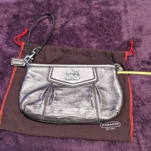 Coach bronze clutch wristlet